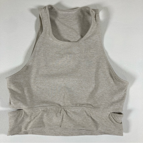 Outdoor Voices Tops - OUTDOOR VOICES Slash Back Open Back Cutout Crop Tank Heather Gray Sport Gym M